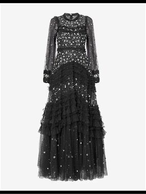 needle & thread delphine sequin ballerina dress Sequin Dandelion Ruffle Ballerina Dress